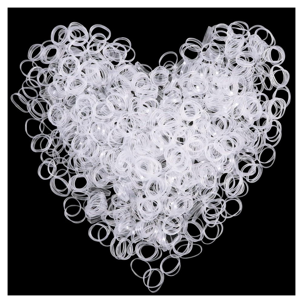 1000 Stück Elastische Mini Transparente Haargummis Mädchen K 1 St