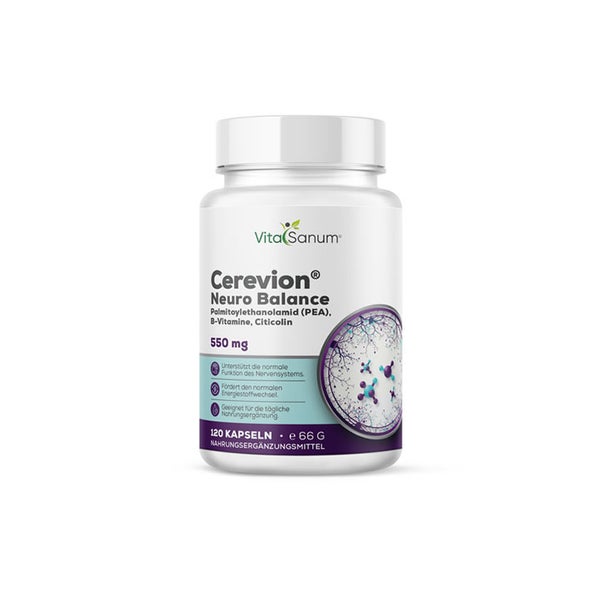 VitaSanum® Cerevion® Neuro Balance – Citicolin · PEA · B-Vitamine 120 St