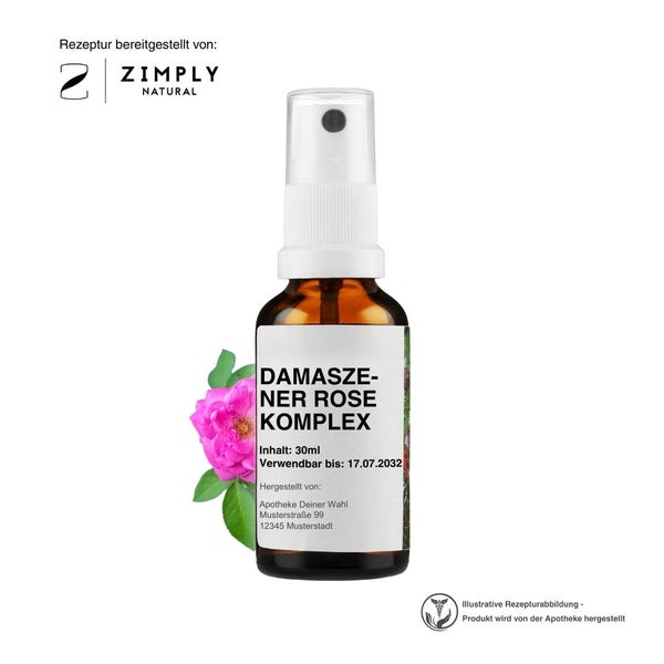 Zimply Natural DAMASZENER ROSE KOMPLEX - Pflanzbasierte Rezeptur 30 ml