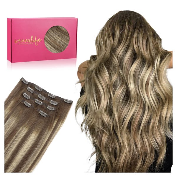 Clip in 50cm-80g #4 26 4 Balayage Schokoladenbraun bis Honig 1 St