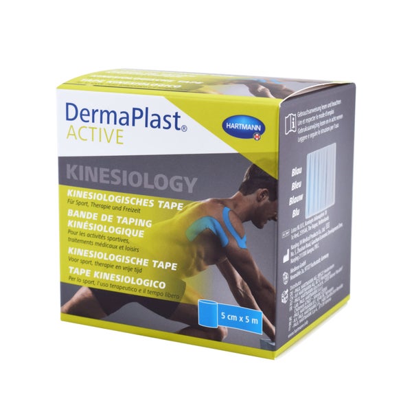 DermaPlast ACTIVE Kinesiology Tape 5 cm x 5 m - blau / Rolle