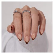 Press On Nails Short Almond French Tip Reusable 16 Tortoise 1 St