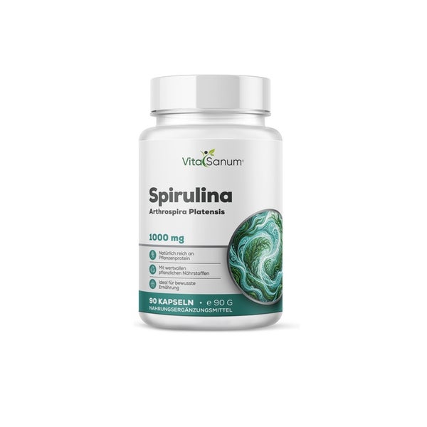 VitaSanum® – Spirulina (Arthrospira platensis) – 1000 mg Tagesportion – 90 Tabletten 90 St