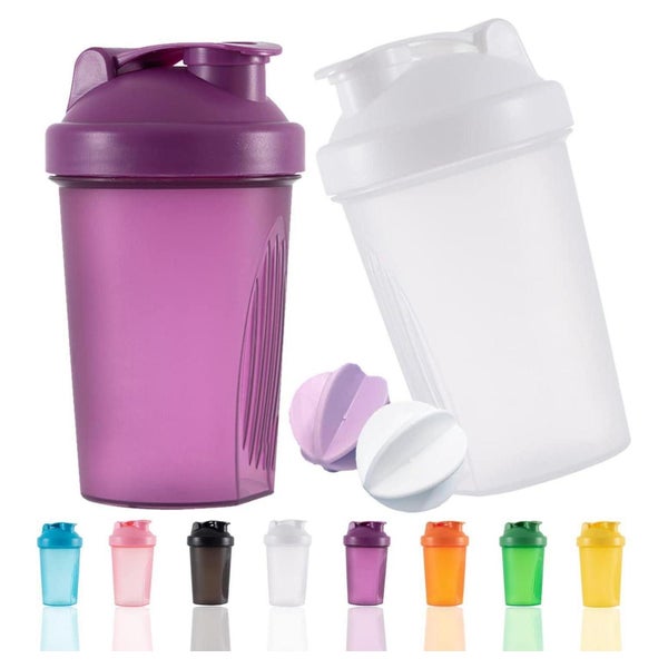 Protein Shaker Flasche 400ml Auslaufsicher BPA Frei mit Sieb 1 St