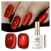 Gel Nagellack Cat Eye Magnetic Holografisch Glitzer UV Rubin 1 St