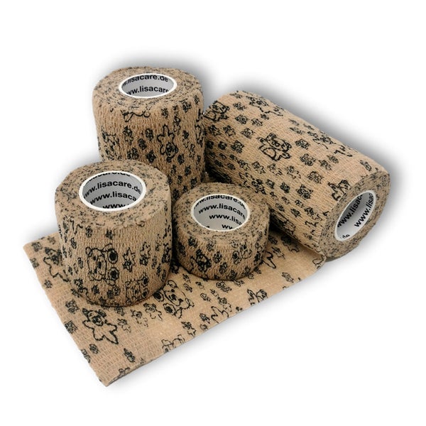 LisaCare Kohäsive Bandagen - 2,5cm-10cm - Teddy Beige 4 St
