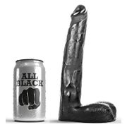 All Black - Dunkler Natur-Dildo