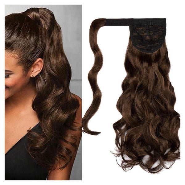 Ponytail Extensions Pferdeschwanz 50 cm Mittel braun Hellbra 1 St