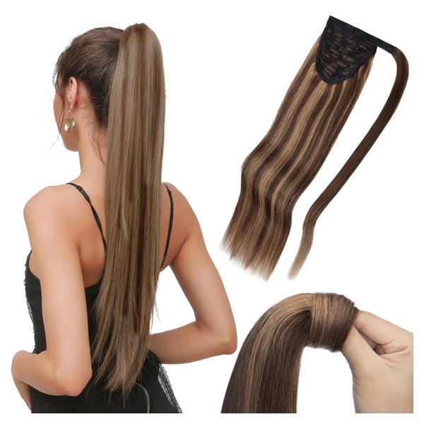 Pferdeschwanz Echthaar 45 cm-90g 4P27 Mittelbraun Dunkelblon 1 St