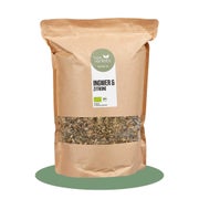 teeverliebt - Ingwer & Zitrone Bio loser Grüntee Großpackung I Belebender Grüntee | 1kg 1000 g