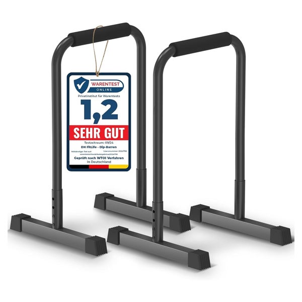 DH FitLife Dip Barren Bars höhenverstellbar 80-90cm 1 St