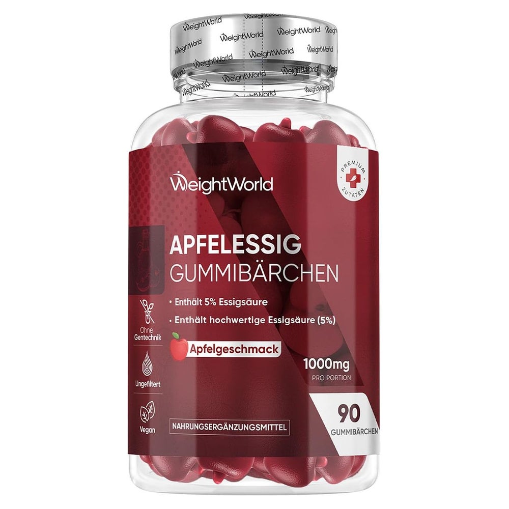 WeightWorld Apfelessig Gummibärchen 1000mg V2603-4864 90 St