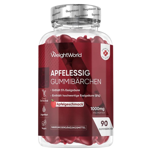 WeightWorld Apfelessig Gummibärchen 1000mg V2603-4864 90 St