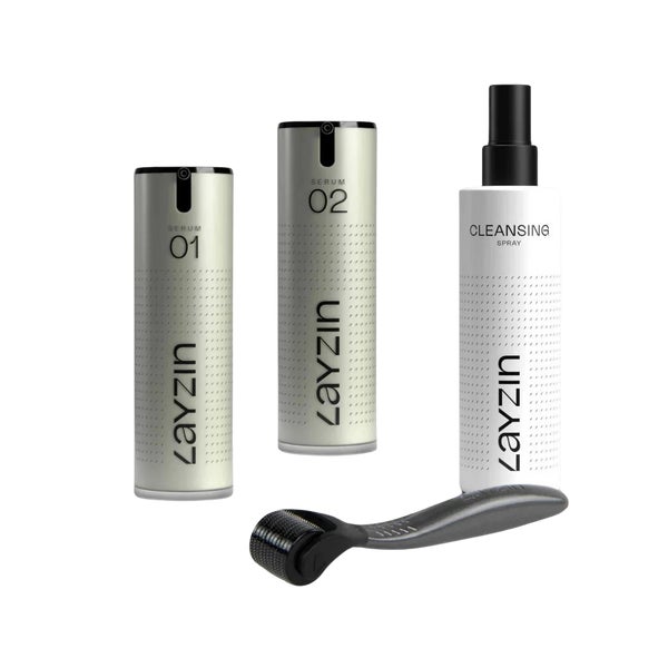 LAYZIN Anti-Aging DUO-Serum-Set mit Dermaroller 0,55 mm 1 St