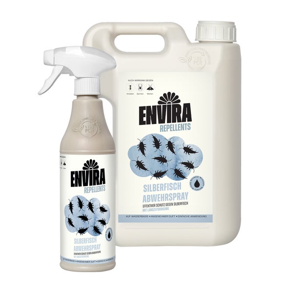 Envira Silberfisch Abwehrspray mit Nachfüllpack