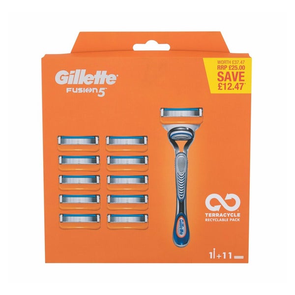 Gillette Fusion Mens Shaver Blue Gray