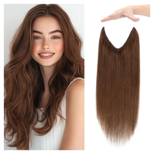 Extensions Echthaar FlipIn Draht Fishline 30cm-55g 04 Schoko 1 St