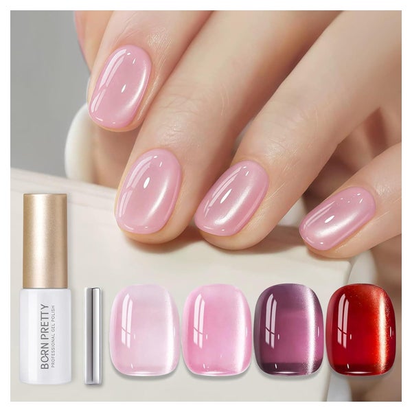 Nagellack UV Gel Cat Eye Glas Kristall Lila Magnetic Jelly R 1 St