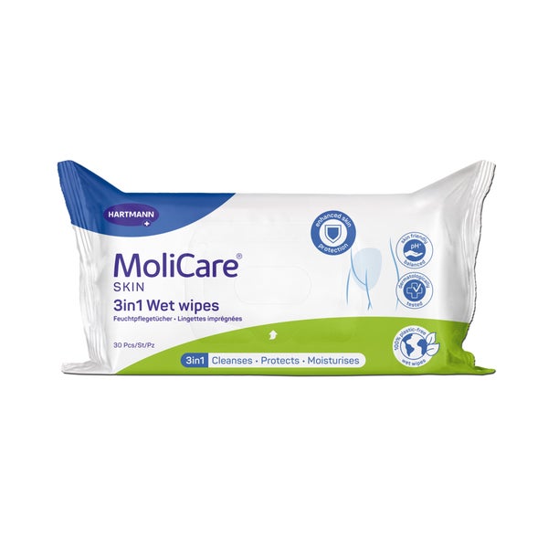 Molicare Skin 3in1 Feuchtpflegetücher 30 St