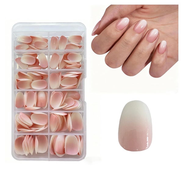 Falsche Nägel French PressOn Tips 168 Stück Weiß Gradient Pi 1 St