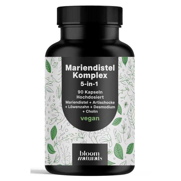 Mariendistel Komplex - 90 Kapseln - Bloom Naturals 90 St