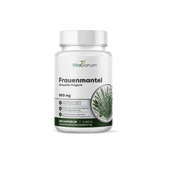 VitaSanum® Frauenmantel (Alchemilla vulgaris) – 1500 mg Tagesportion – 120 Kapseln 120 St