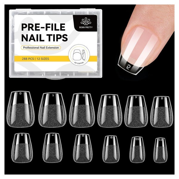 Nageltips Gelnägel Acrylnägel Nailart Set 288 Stück Extra Ku 1 St