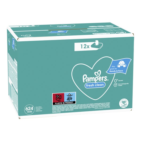 Pampers Fresh Clean Feuchttücher 1 Packungen = 624 Feuchttücher 1 St