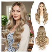 Perücke Lace Front Körperwelle Balayage Damen 26inch Blond 1 St