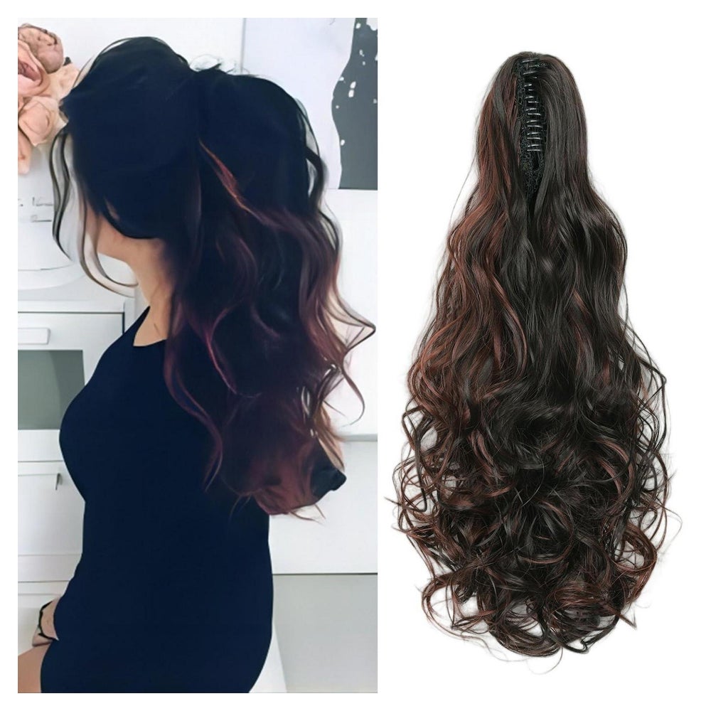 Ponytail Haarteil 45 cm 140g Dunkelbraun mix Dunkles Kastani 1 St