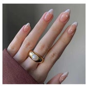 Kunstnägel 24er Mandel Oval Kurz French Weiß Pearls White&am 1 St