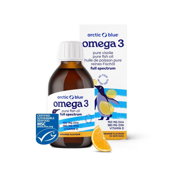 Arctic Blue Omega-3 Fischöl für Kinder mit Vitamin D3 150 ml
