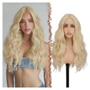 Perücke Lace Front Kunsthaar Lockig Gewellt 70cm Frauen Hell 1 St