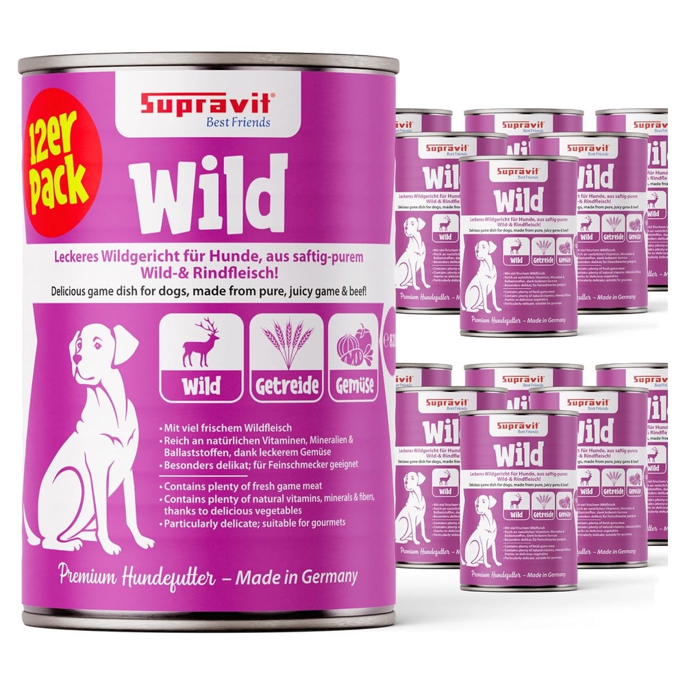 Supravit Hundenassfutter Wild 12 x 410g 4920 g
