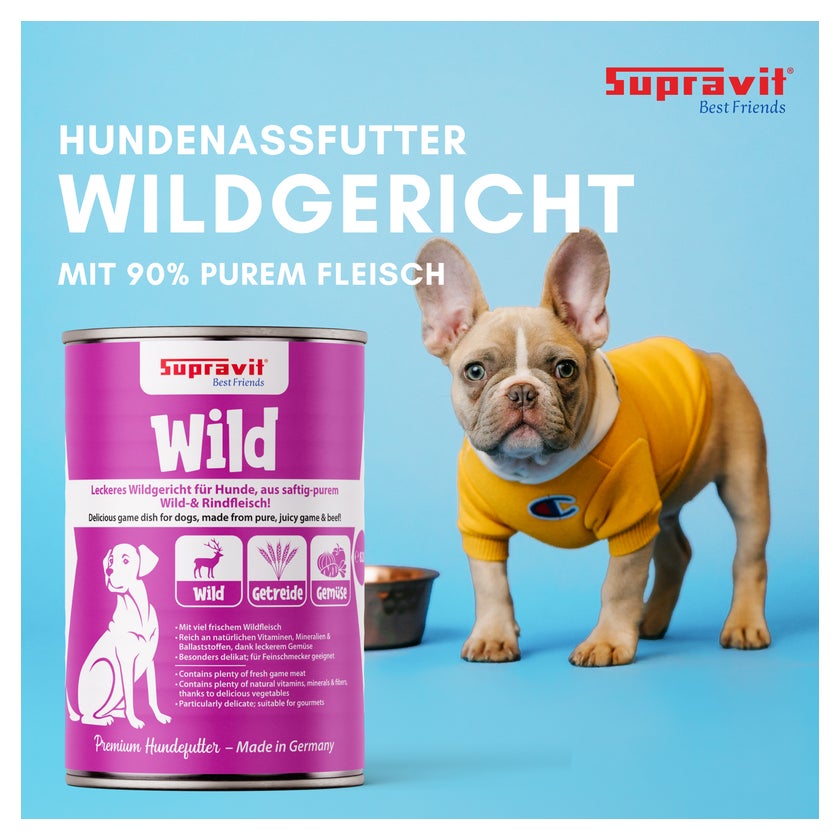 Supravit Hundenassfutter Wild Dosenfutter fr Hunde 4920 g online kaufen |  DocMorris