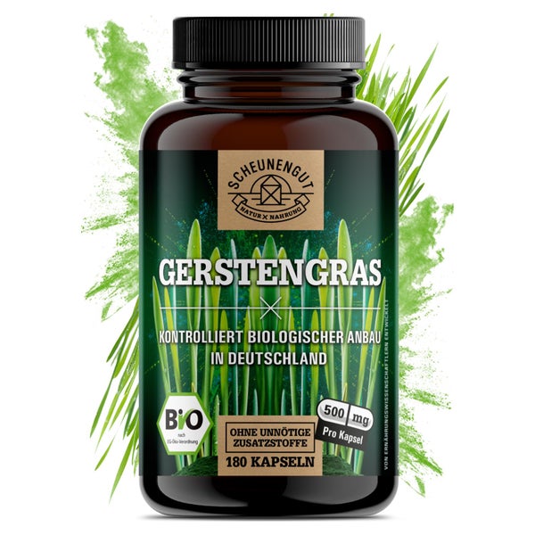Scheunengut® Bio Gerstengras Kapseln | Das Original 180 St
