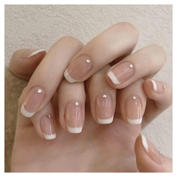 Falsche Fingernägel Französisch Ballerina Acryl Rosa 24 Stil 1 St