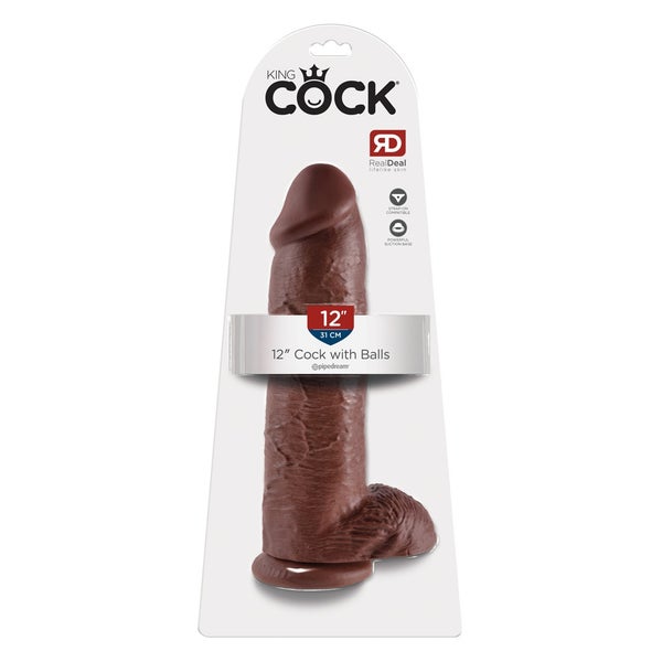 King Cock - Dildo mit Hoden und Saugfuß 30,5cm