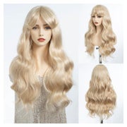 Perücke Damen Fransen Pony Wellen Blond Synthetik 66 cm LINE 1 St