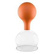 Produktabbildung: Pulox Schröpfglas aus Echtglas mit Saugball - 62mm in Braun 1 St