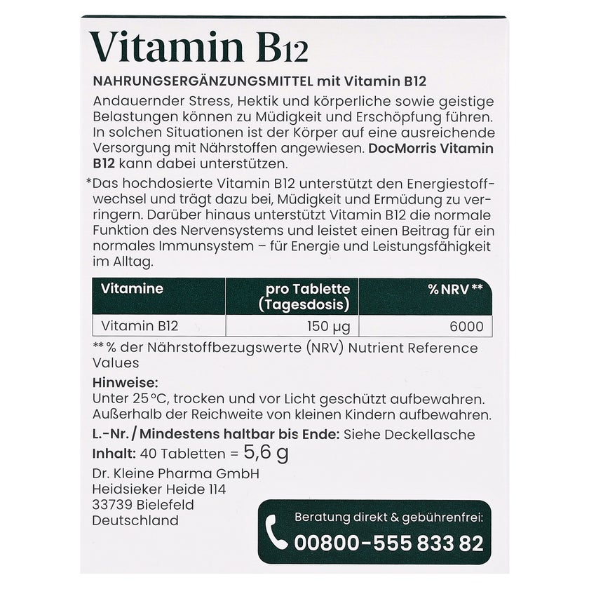 DocMorris Vitamin B12 Tabletten (150µg) 40 St