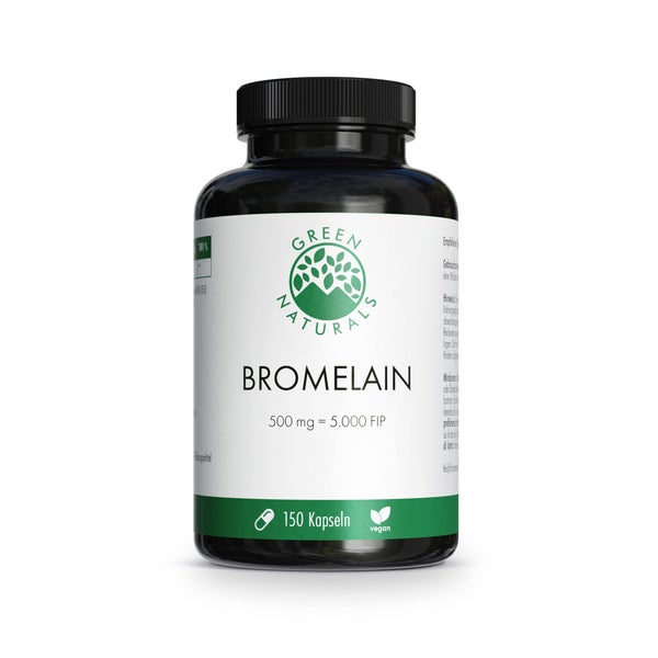 GREEN NATURALS Bromelain 500 mg mit 5000 FIP 150 St