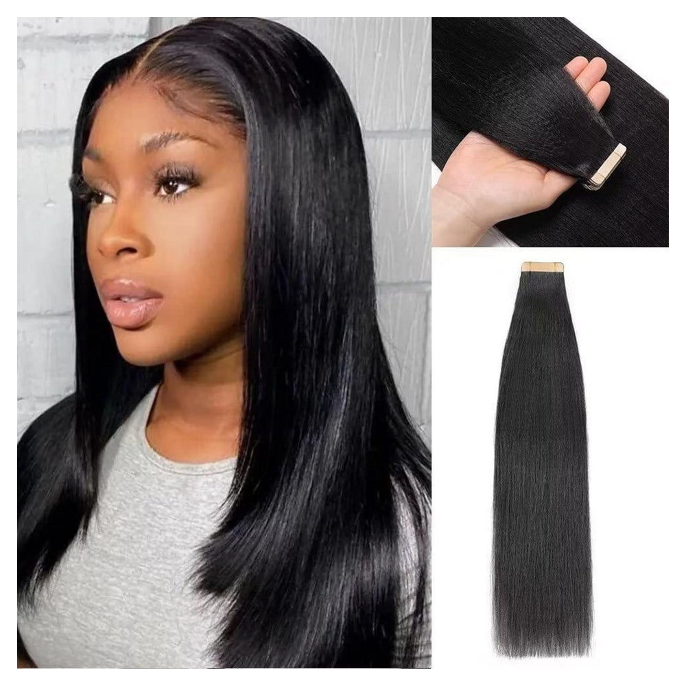 Tape Extensions Echthaar TapeIn Yaki 1B#-YK 14zoll-35.5cm(40 1 St