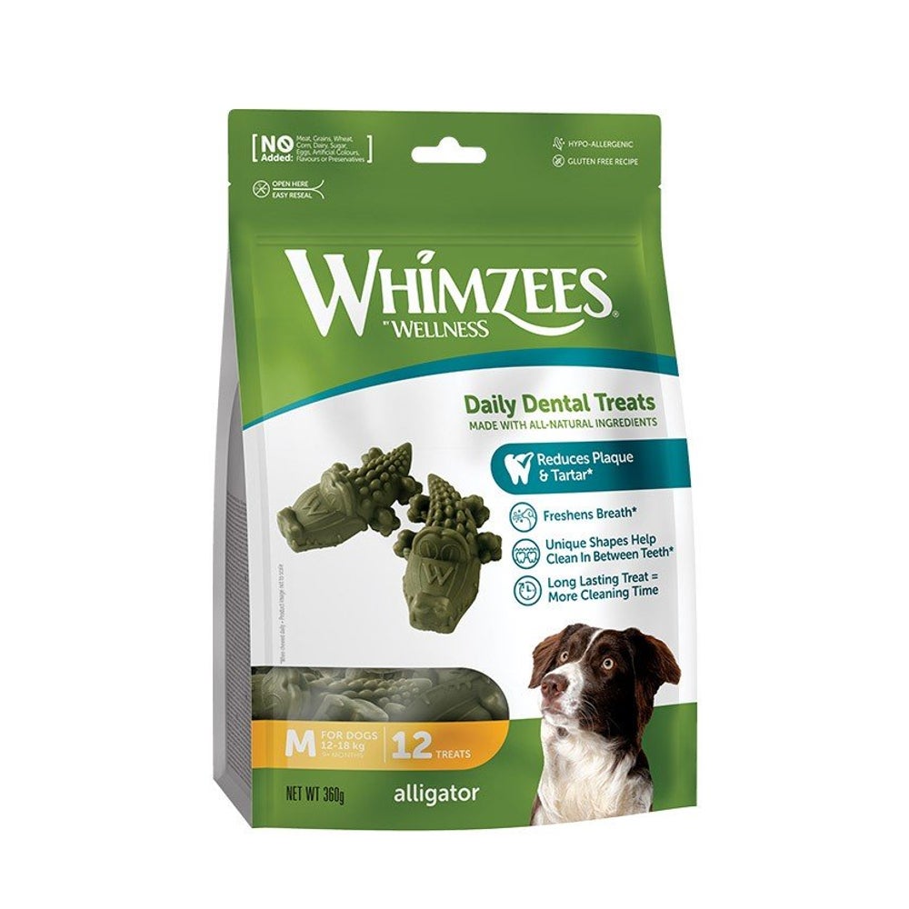 WHIMZEES  Zahnbeißer Aligator M 12 Stk. 0,36 kg