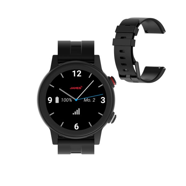 James R9 Seniorenuhr Gesundheitsuhr Fitnessuhr Notrufuhr mit SOS Knopf 1 St