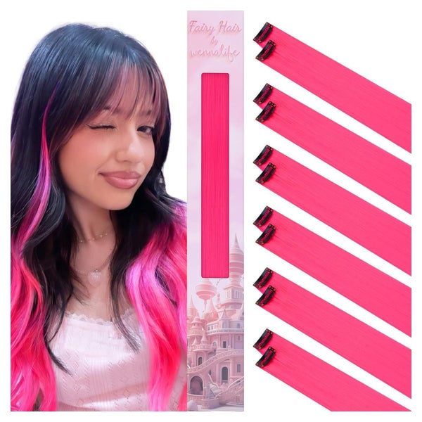 Haarsträhnen Clip in Haarextensions 55cm 12 Clips 12 Heißes 1 St