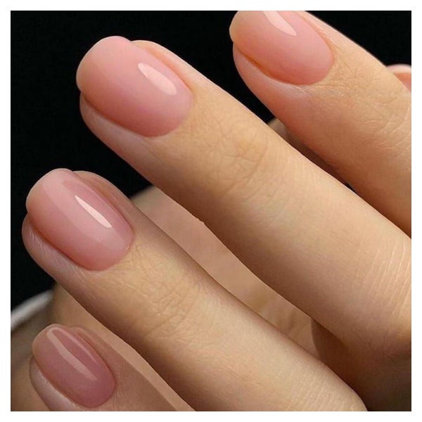 Press on Nägel 24 Stück Extra kurz Squoval Nude Rosa Hellros 1 St