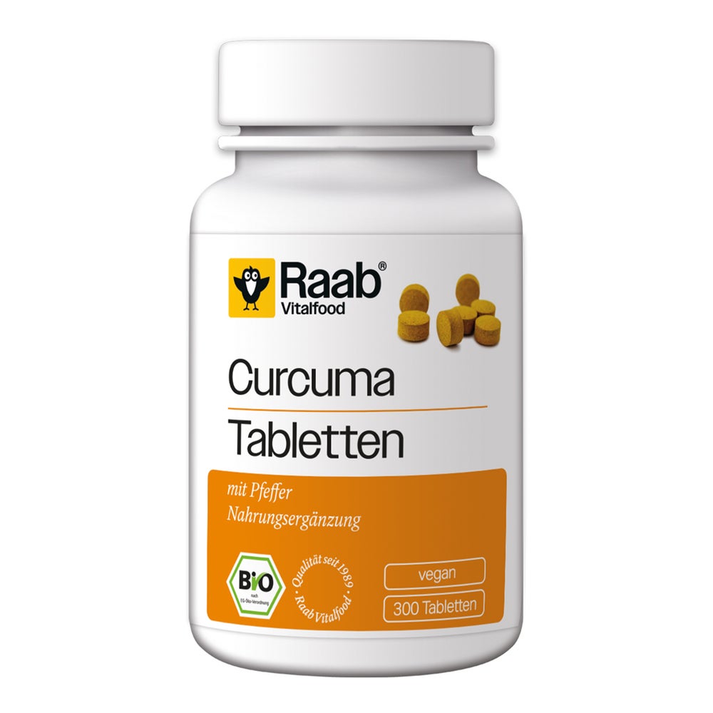Raab Vitalfood® Naturland Bio Curcuma Tabletten 300 St
