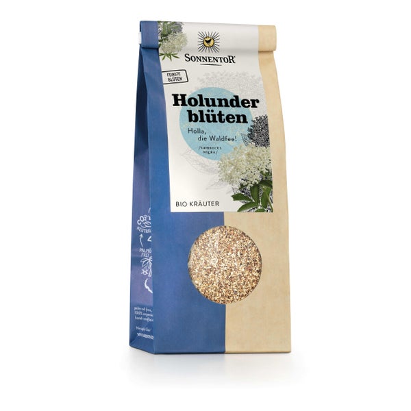 Bio-Holunderblütentee lose – 80 g blumig-süßer Kräutertee 80 g