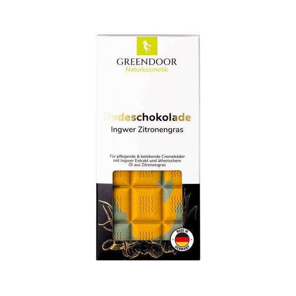 GREENDOOR Badeschokolade Ingwer Zitronengras 100 g